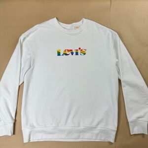Levi's Pride Graphic Relaxed Oversize Pull On Sweatshirt 100% Cotton Mens Size M
